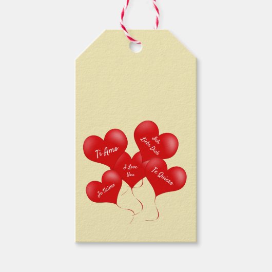 Ik hou van je cadeau label cadeaulabel (Voorkant)