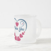 Ik hou van je cadeau matglas koffiemok (Voorkant rechts)