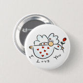 Ik hou van je cadeau ronde button 5,7 cm (Voorkant /achterkant)