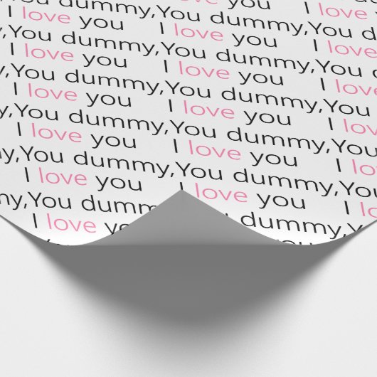 Ik hou van je. cadeaupapier (Hoek)