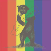 Ik hou van je California Beer knuffelstaat—Rainbow Sticker (Voorkant)