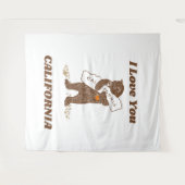 Ik hou van je Californië Beer Knuffelen Kaart Wandkleed (Voorkant (horizontaal))