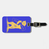 Ik hou van je Californië—Blauw en Goud Bagagelabel (Voorkant horizontaal)