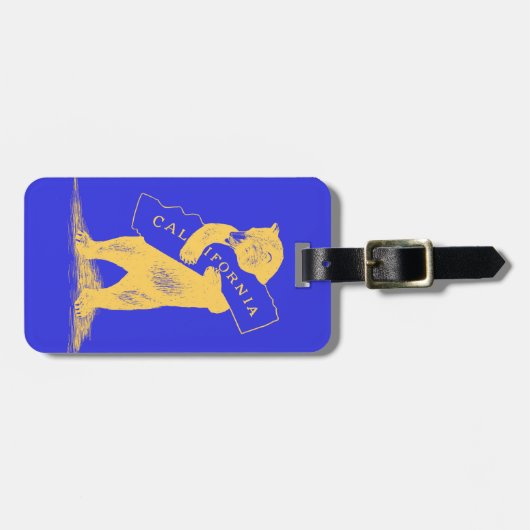 Ik hou van je Californië—Blauw en Goud Bagagelabel (Voorkant horizontaal)