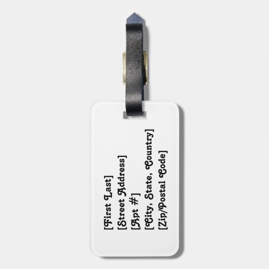 Ik hou van je Californië—Blauw en Goud Bagagelabel (Achterkant verticaal)