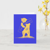 Ik hou van je Californië—Blauw en Goud Kaart (Gele Bloem)