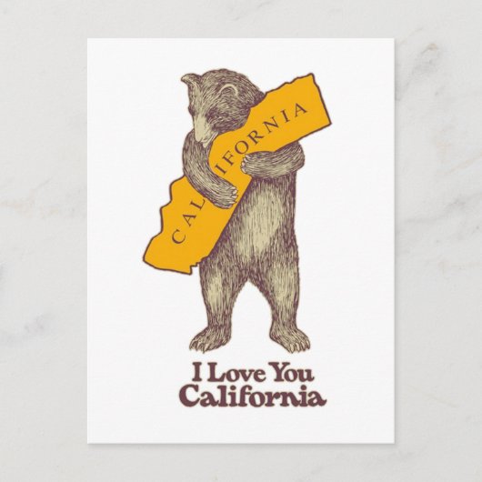 Ik hou van je Californië Briefkaart (Voorkant)