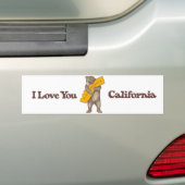 Ik hou van je Californië Bumpersticker (Op auto)