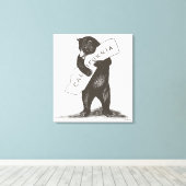 Ik hou van je Californië Canvas Afdruk (Insitu (Houten vloer))