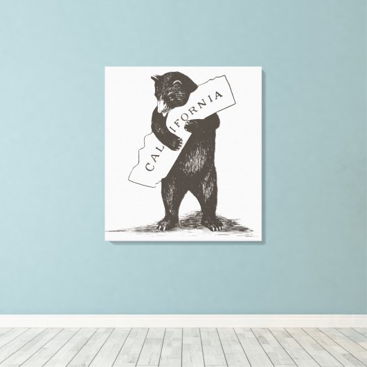 Ik hou van je Californië Canvas Afdruk (Insitu (Houten vloer))