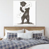 Ik hou van je Californië Canvas Afdruk (Insitu (Slaapkamer))