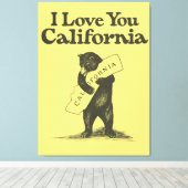 Ik hou van je Californië Canvas Afdruk (Insitu (Houten vloer))