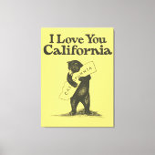 Ik hou van je Californië Canvas Afdruk (Voorkant)