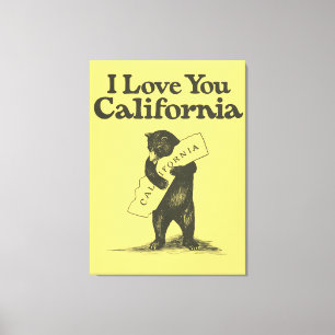 Ik hou van je Californië Canvas Afdruk