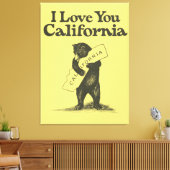 Ik hou van je Californië Canvas Afdruk (Insitu (Woonkamer))