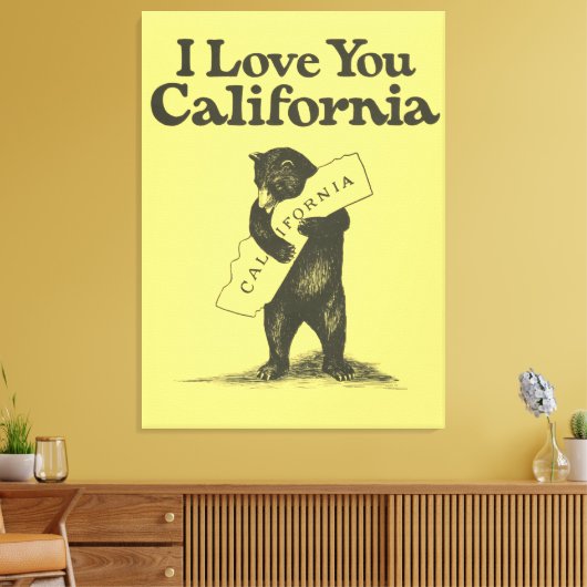 Ik hou van je Californië Canvas Afdruk (Insitu (Woonkamer))