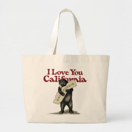 Ik hou van je Californië Grote Tote Bag