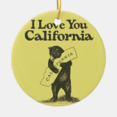 Ik hou van je Californië Keramisch Ornament (Voorkant)