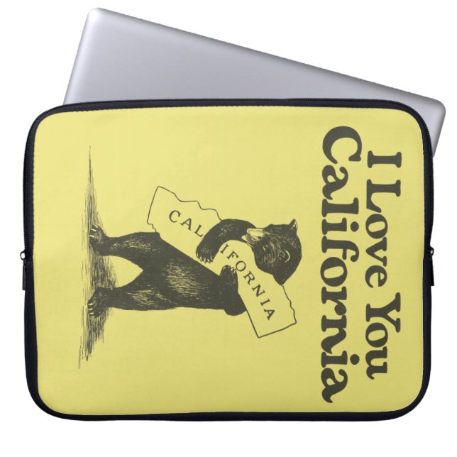 Ik hou van je Californië Laptop Sleeve (Voorkant)