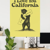 Ik hou van je Californië Poster (Thuiskantoor)