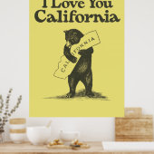 Ik hou van je Californië Poster (Keuken)