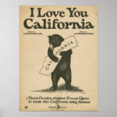 Ik hou van je Californië Poster (Voorkant)