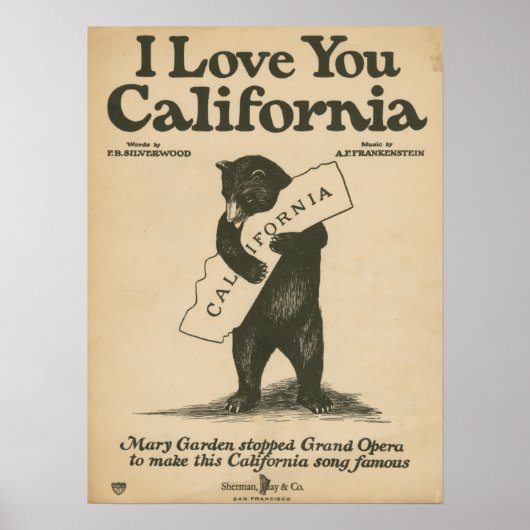 Ik hou van je Californië Poster (Voorkant)