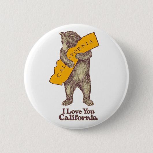 Ik hou van je Californië Ronde Button 5,7 Cm (Voorkant)