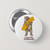 Ik hou van je Californië Ronde Button 5,7 Cm (Voorkant /achterkant)