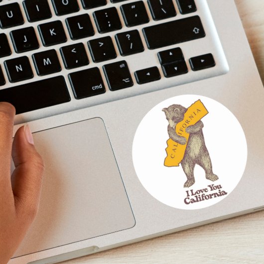 Ik hou van je Californië Ronde Sticker