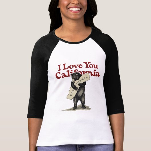 Ik hou van je Californië T-shirt (Voorkant)