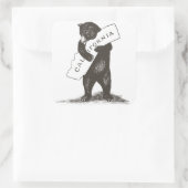 Ik hou van je Californië Vierkante Sticker (Tas)
