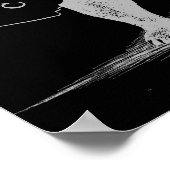 Ik hou van je Californië—zwart en zilver Poster (Hoek)