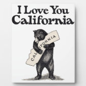 Ik hou van je Californische Beer Hug Fotoplaat (Voorkant)