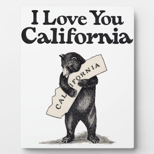 Ik hou van je Californische Beer Hug Fotoplaat (Voorkant)