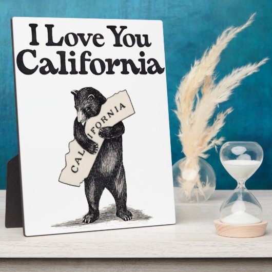 Ik hou van je Californische Beer Hug Fotoplaat (Zijkant)