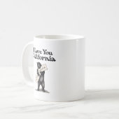 Ik hou van je Californische Beer Hug Koffiemok (Voorkant links)