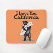 Ik hou van je Californische Beer Hug Muismat (Met muis)