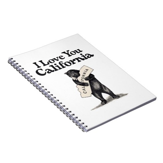Ik hou van je Californische Beer Hug Notitieboek (Rechterzijde)