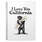 Ik hou van je Californische Beer Hug Notitieboek (Voorkant)