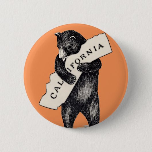 Ik hou van je Californische Beer Hug Ronde Button 5,7 Cm (Voorkant)