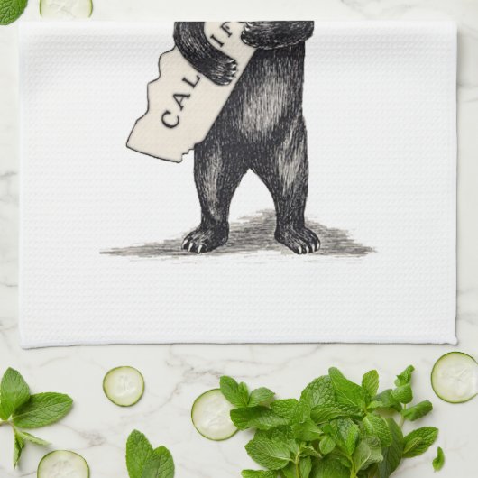 Ik hou van je Californische Beer Hug Theedoek (Gevouwen)