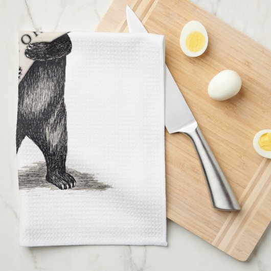 Ik hou van je Californische Beer Hug Theedoek (Quarter Fold)