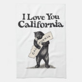 Ik hou van je Californische Beer Hug Theedoek (Verticaal)
