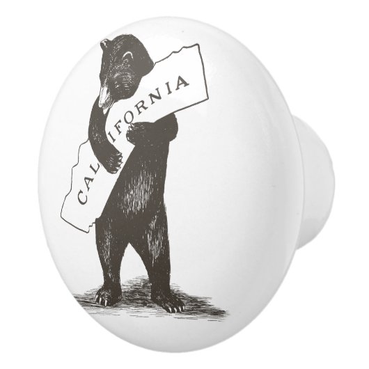 Ik hou van je Californische Beer Hugging State Keramische Knop (Rechts)