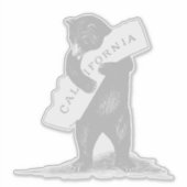 Ik hou van je Californische Beer Hugging State Sticker (Voorkant)