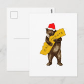 Ik hou van je Californische Beer met Santa Hat Briefkaart (Voorkant / Achterkant)