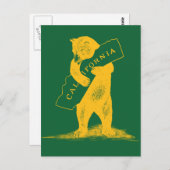 Ik hou van je Californische—Groen en Goud Briefkaart (Voorkant / Achterkant)