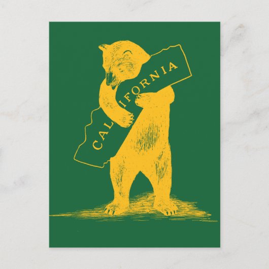 Ik hou van je Californische—Groen en Goud Briefkaart (Voorkant)