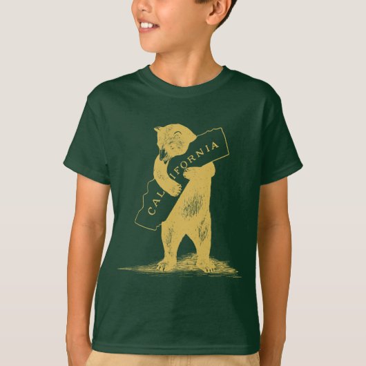 Ik hou van je Californische—Groen en Goud T-shirt (Voorkant)